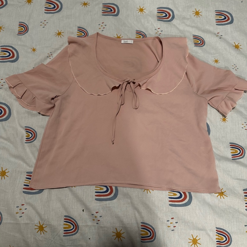 Pink Peter Pan blouse
